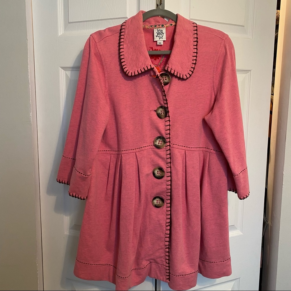 Ivy Jane Anthropologie Embroidered Jacket Size XL